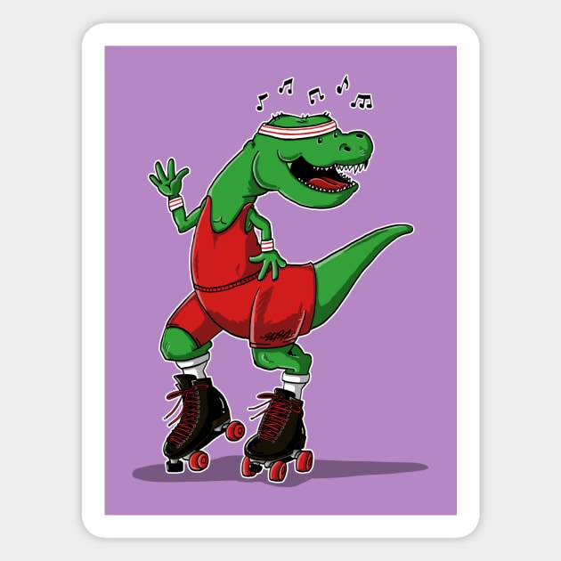 T-Rex Boogie Woogie Magnet by madebystfn